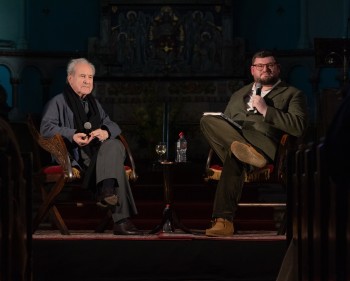 author John Banville and historian Donal Fallon in conversation at The Pepper Canister