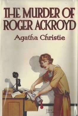 book cover of the murder of Roger Ackroyd by Agatha Christie
